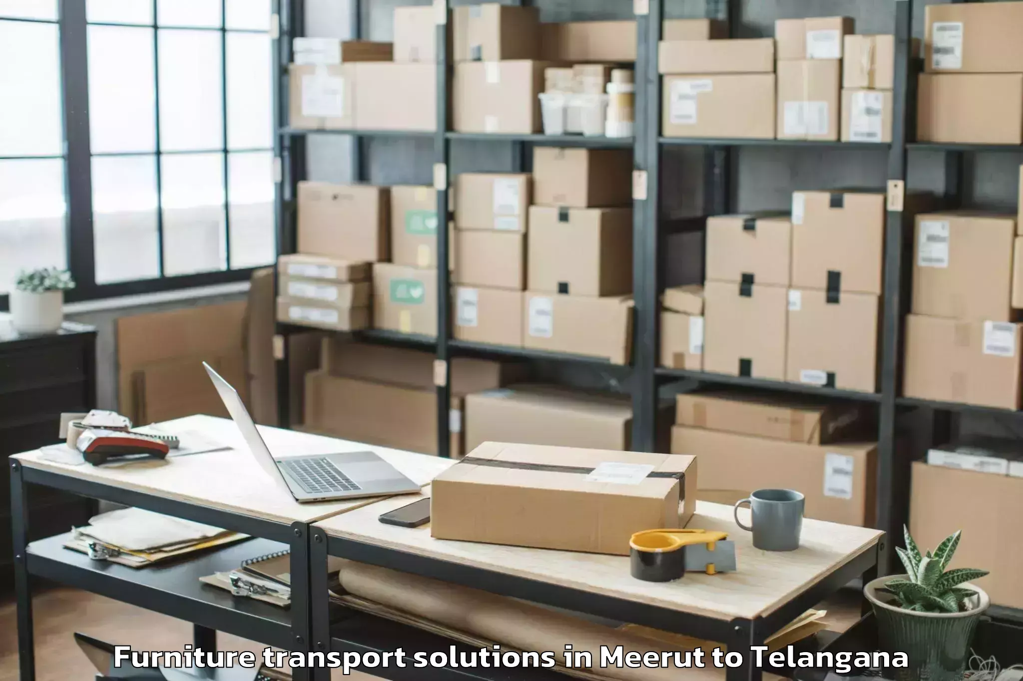 Reliable Meerut to Munugode Furniture Transport Solutions